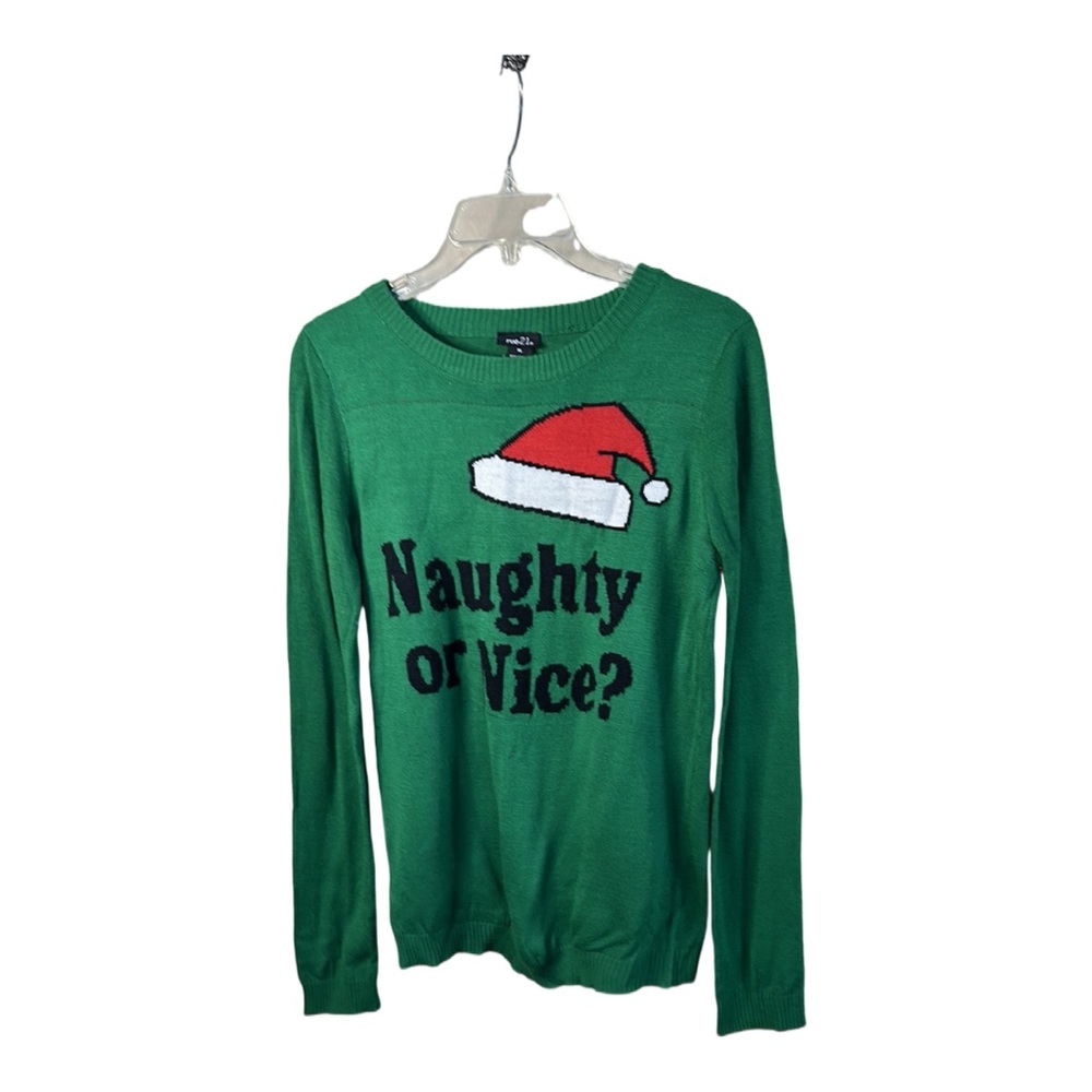 Rue21 XL‎ Green Naughty or Nice Sweater